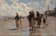 Henry Sargent The Oyster Gatherers of Cancale (mk18) Sweden oil painting artist